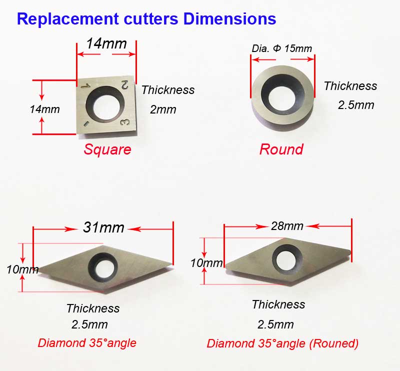 TTK-3-L Long-length type Replaceable Heat Treated Woodturning Tool Kits