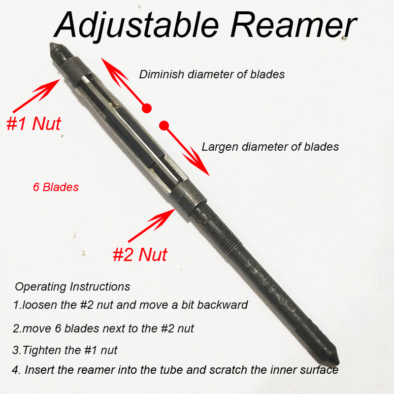 Ajustable Reamer with Wrench for 6.0-6.5mm Tubes