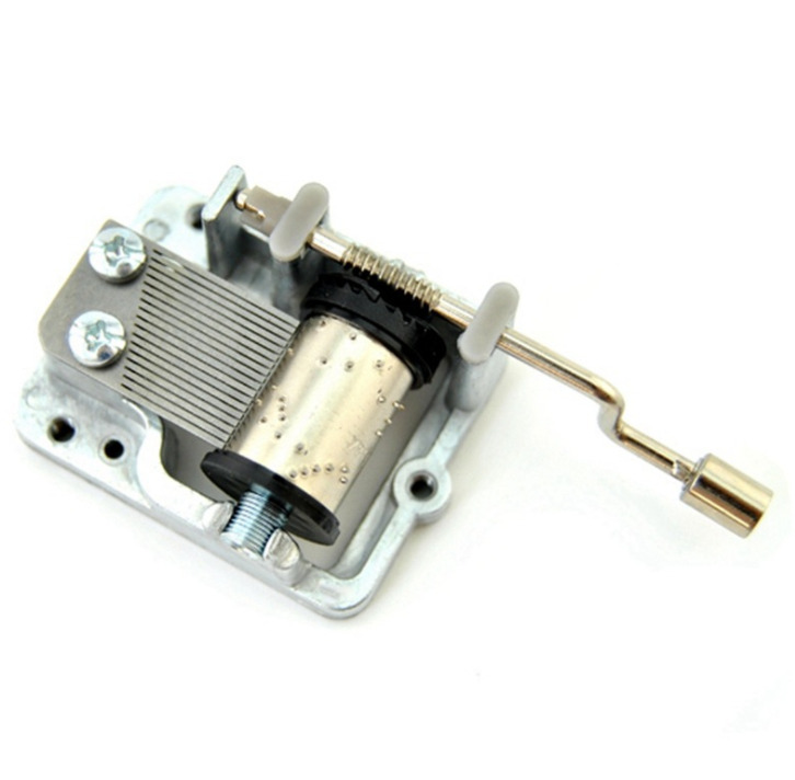 Handcrank Mechanical Mini DIY 18 Tones Music Box Movement Toy Gift Craft