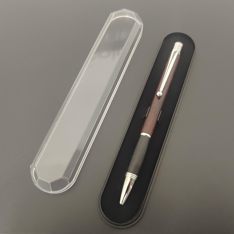 PBP-6 Multi-Rhombus Red Black base Clear Cover Pen Box