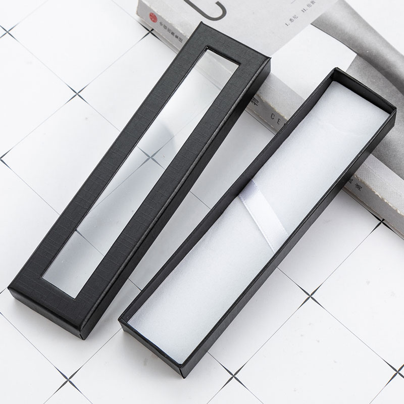 PBPA-7 Multicolor Clear Window  Rigid Paper Pen Boxes
