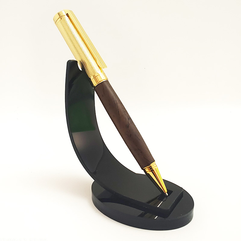 PKM-5-G Gold Finish Solid Clip New Style Twist Type Ballpoint Pen Kits
