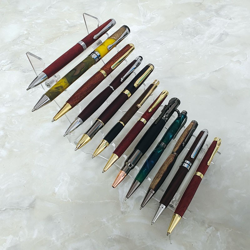 PS12-1 Acrylic High-end Stairway pen stands / displays - For 12 pens