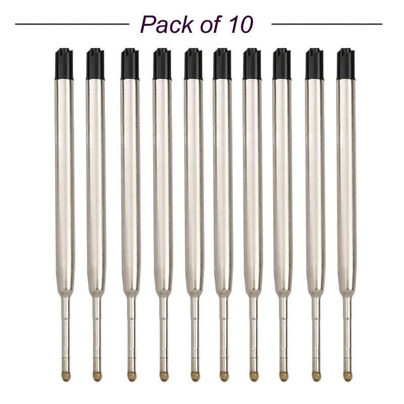 Parker Style Ballpoint Refills in Black - 10 pack